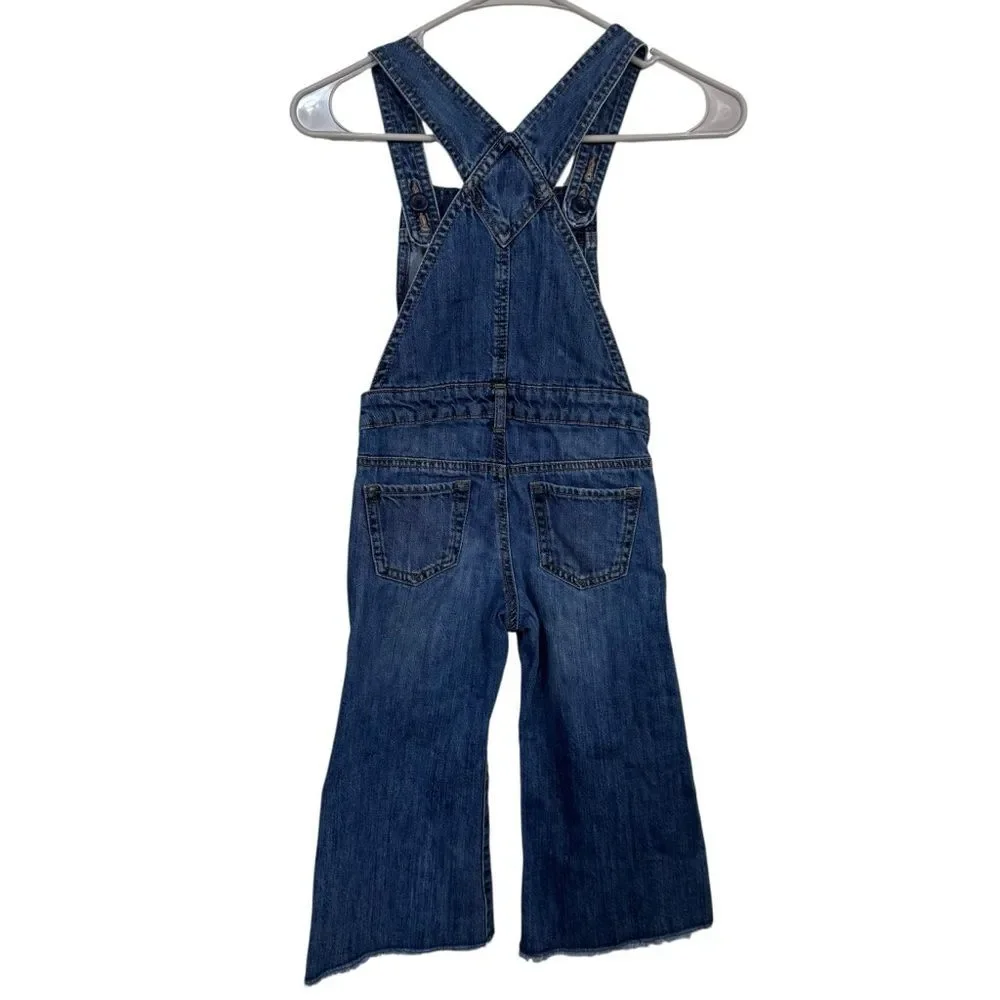 GAP Denim Medium Wash Overall Bell Bottom Jumpsuit